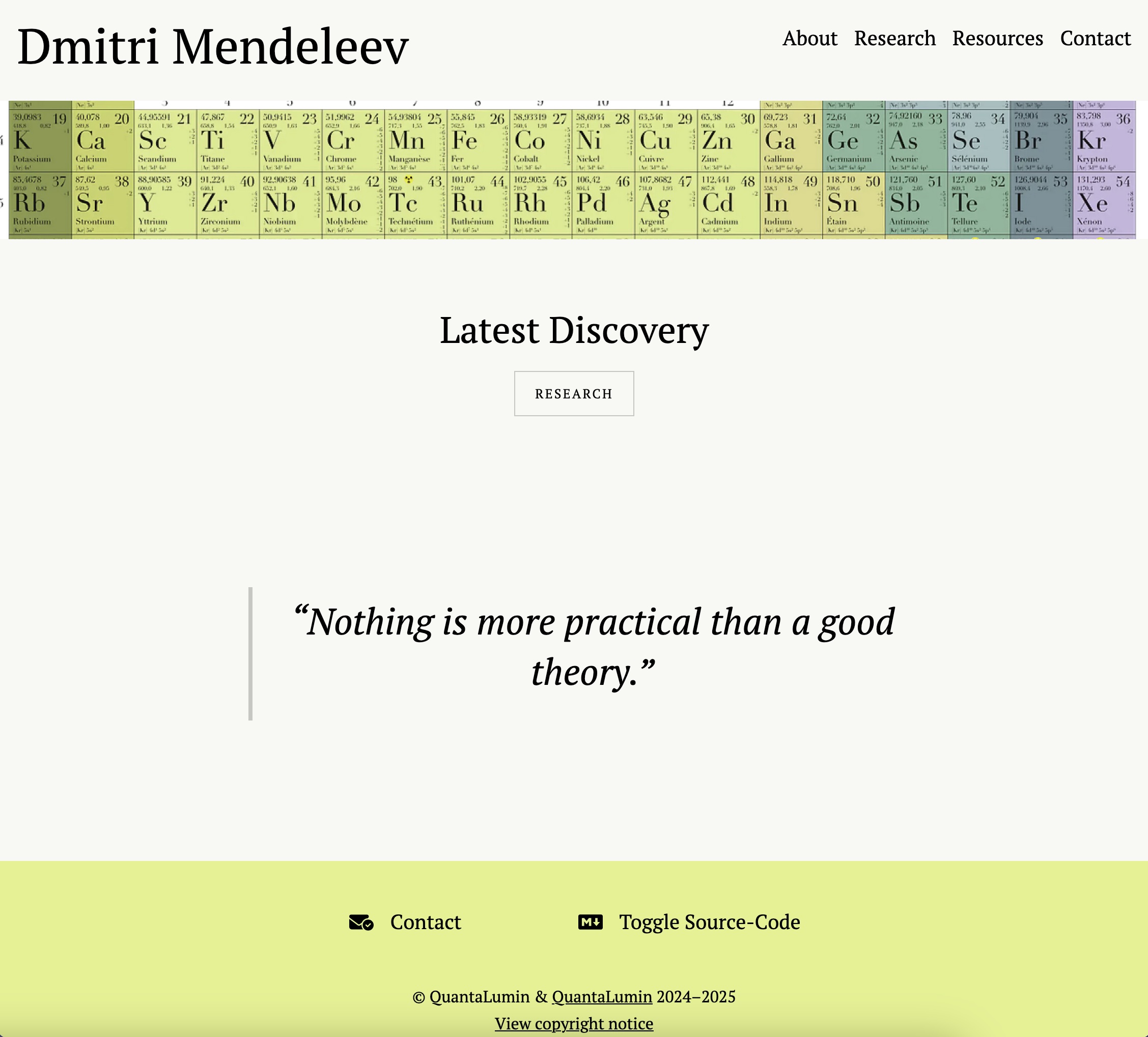 Mendeleev website
